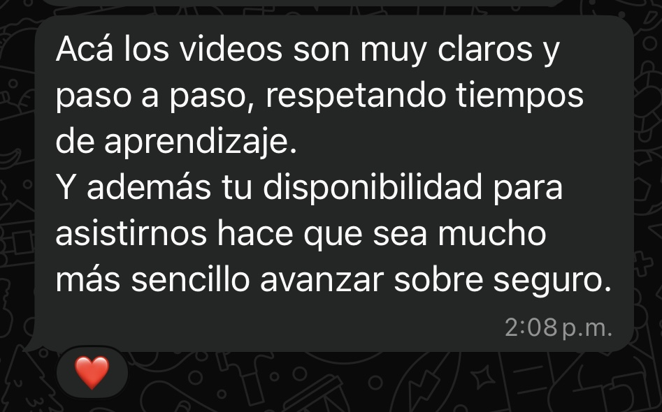 Testimonio de WhatsApp