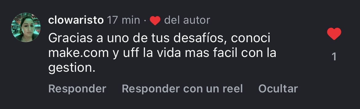 Testimonio de WhatsApp