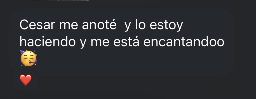 Testimonio de WhatsApp